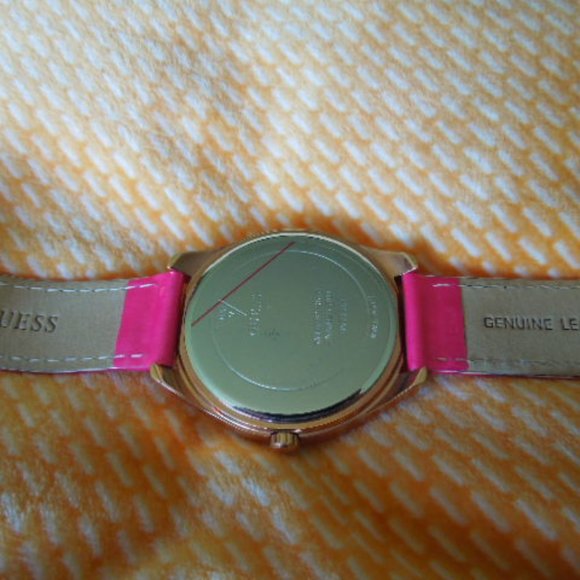Guess Hot Pink Patent Leather Watch w/Bling-Mint! - Picture 4 of 5